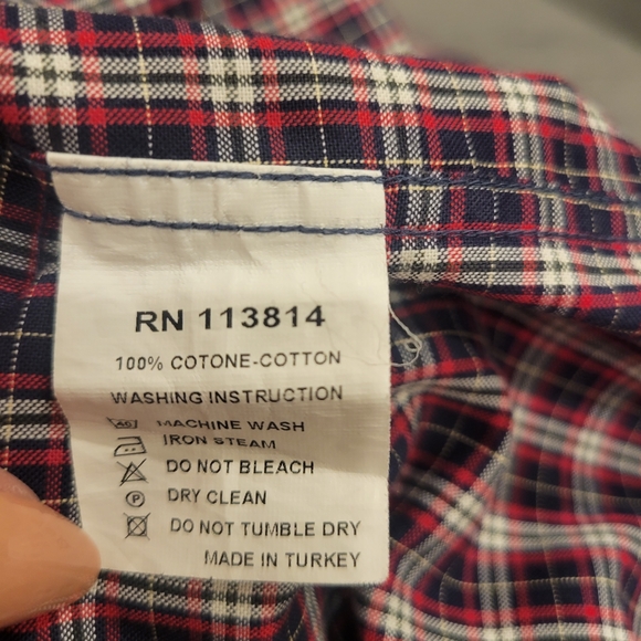 Billy Reid Standard Cut Plaid Gingham Long Sleeve Button Up Size XL - Picture 7 of 7